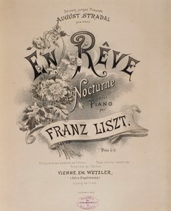 Frontyspicjum partytury „En reve” Franza Liszta (1811-1886) Bolonia z XIX wieku, miejskie muzeum muzyczne autorstwa Unknown artist