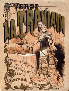 Frontyspic partytury opery „Traviata” Giuseppe Verdiego (1813-1901) XIX-wieczna kolekcja prywatna autorstwa Unknown artist