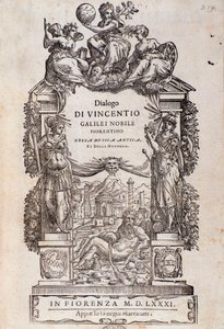 Frontyspis z Dialogu o muzyce dawnej i współczesnej Vincenzo Galilei autorstwa Unknown artist