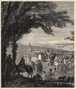 Gargilesse-Dampierre (Gargilesse Dampierre) - Indre - Francja - grawerowanie w „” PATRIE” - PECTURESSE OPIS FRANCJI W 6 TOMACH WG LUCIENA HUARDA - koniec XIX wieku autorstwa Unknown artist