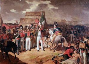 Generał Antonio Lopez de Santa Anna (1794-1876) Meksykański wojskowy i polityk podczas bitwy z Hiszpanami w Tampico autorstwa Unknown artist