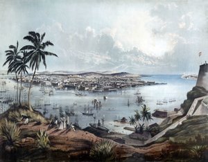 Ogólny widok Hawany (Hawana, Kuba) w 1850 roku. autorstwa Unknown artist