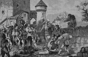 Niemiecka wojna chłopska (1524-1526): Po szturmie na zamek Maichau autorstwa Unknown artist