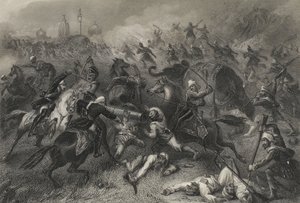 Kolumna Havelocka atakująca buntowników przed Cawnpore” autorstwa Unknown artist