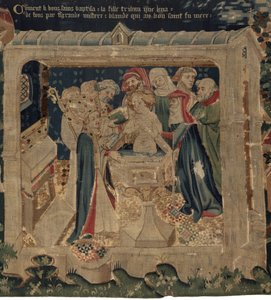 Historia św. Piata i św. Eleuthere, Scena 13: Chrzest Blanda autorstwa Unknown artist