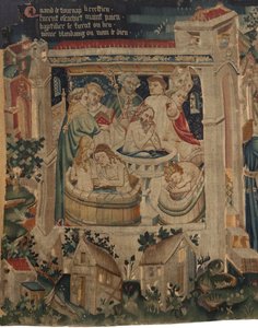 Historia św. Piata i św. Eleutery, scena 7: Chrzest chrześcijan na wygnaniu autorstwa Unknown artist
