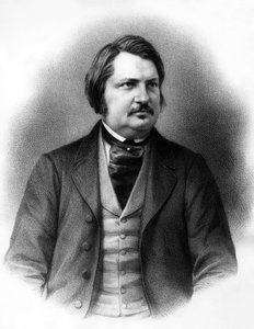 Honore de Balzac (1799-1850) francuski powieściopisarz, ok. 1840 (grawerowanie) autorstwa Unknown artist