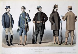 Stroje myśliwskie, „Le Journal des tailors”” autorstwa Unknown artist