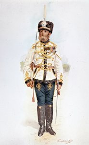 Huzar gwardii rosyjskiej pod Mikołajem II autorstwa Unknown artist