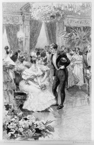 Ilustracja „Le Rouge et le Noir” autorstwa Stendhala. Rycina z końca XIX wieku. autorstwa Unknown artist