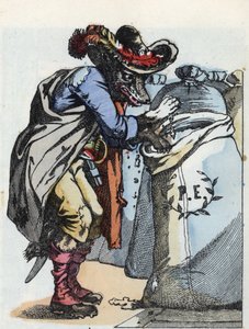 Ilustracja do baśni „Compere le Loup, Maitre Renard, Comere la Chevre et ses petits biquets”” według bajki Jeana de la Fontaine. W „Opowieściach z domu dla najmłodszych””. Anonimowy rycina z XIX wieku. autorstwa Unknown artist