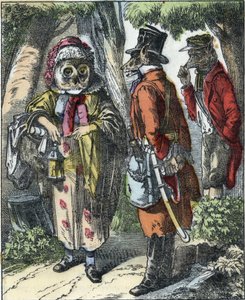 Ilustracja do bajki „Dobra mama owca”. W „Opowieściach z domu dla najmłodszych””. Anonimowy rycina z XIX wieku. autorstwa Unknown artist