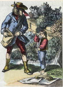 Ilustracja do bajki „Dobra mama owca”. W „Opowieściach z domu dla najmłodszych””. Anonimowy rycina z XIX wieku. autorstwa Unknown artist