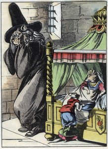 Ilustracja do bajki „Straszny Raminagrobis i myszy”””””””””””””””””””””””””””””””””””””””””””””””””””. W „Opowieściach z domu dla najmłodszych””. Anonimowy rycina z XIX wieku. autorstwa Unknown artist