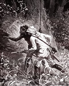 Na polach gumowych (Hevoea) w dżungli Gujany autorstwa Unknown artist