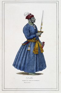 Indie: Generał Gwardii Cesarza Delhi – w książce „Różne narody ziemi” księdza Paula Jonhanneauda, księgarnia Bons livres autorstwa Unknown artist