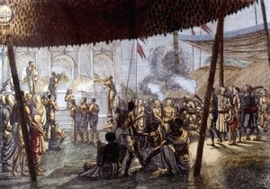 Kultura i cywilizacja indyjska: Święto miłości Kryszny, Indie. Grawerowanie 1808. autorstwa Unknown artist