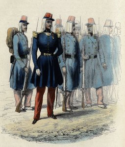 Piechota armii francuskiej w 1830 r. w Algierii, oficer, podoficerowie i żołnierze, W „”L