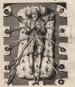 Przesłuchanie Roberta Francois Damiensa (Robert-Francois Damier autorstwa Unknown artist