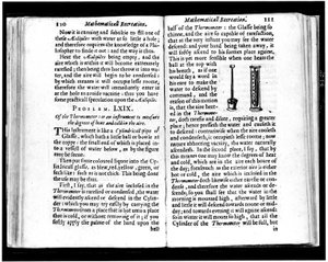 Strony włoskich i holenderskich termometrów z „” Mathematics Recreations”” Jeana leurechona (1591-1670) 1653 autorstwa Unknown artist
