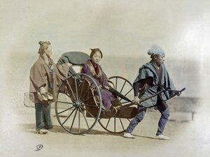 Riksza japońska, ok. 1900 autorstwa Unknown artist