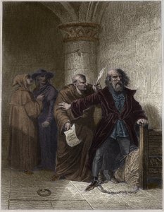 Hieronim z Pragi odmawiający wyrzeczenia się - Hieronim z Pragi (1379-1416) reformator kościoła, odmawiający odwołania - Grawerowanie w „” Popularnych postach, czyli historii bohaterskich czynów ludu i ich wpływie na naukę, sztukę, przemysł i rolnictwo” pr autorstwa Unknown artist