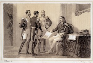 Joachim Murat (1767-1815), który przedstawił swoim generałom program Włochom - w „”Storia d