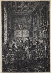 Jonathan Oldenbuck - (Święty Świętych Antykwariusza) - Ilustracja XIX wieku do powieści „Antykarium” autorstwa autorstwa Unknown artist