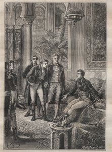 Podróż (1798) Frederica Conrada (Konrada) Hornemanna (1772-1801) do Fezzana (Libia): Hornemanna wita Bonaparte w Kairze (Egipt) – ilustracja z „Wielkich marynarzy XVIII wieku”” autorstwa Unknown artist