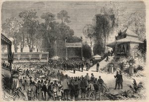 Podróż Napoleona III (1808-1883) i Impress Eugenie de Montijo (1826-1920) do Rouen: rozdanie nagród w konkursie rolniczym. Grawer w „”L