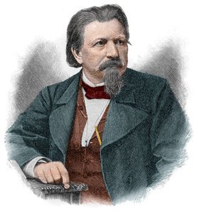 Karl Ferdinand Gutzkow (1811-1878), niemiecki pisarz, dramaturg i dziennikarz. autorstwa Unknown artist