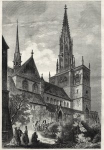 Konstanzer Munster - The Konstanz Minster lub Konstanz Cathedral - Niemcy - Cathedrale Notre-Dame (Notre Dame) de Constance - 1868 - autorstwa Unknown artist