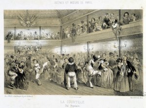 La Courtille: bal ludowy - XIX wiek autorstwa Unknown artist