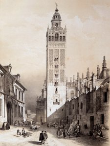 La Giralda, Sewilla, „Artystyczna i monumentalna Hiszpania słynnych miejsc i zabytków Hiszpanii” autorstwa Don Genaro Perezde Villa autorstwa Unknown artist