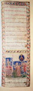 La benediction de la fontaine (Ms.724/2-Carta2) Rękopis z XII wieku. Rzym, Biblioteca Casanatense autorstwa Unknown artist