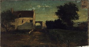 La porte de Clamart (), ok. 1850, między 1845 a 1855 (olej na drewnie) autorstwa Unknown artist