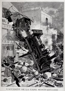 Wypadek na Gare Montparnasse w Paryżu - w „Le Petite Journal” autorstwa Unknown artist