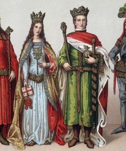 Władysław II lub V Jagiellon (1350-1434), wielki książę litewski i król polski. Chromolitografia XIX wieku. autorstwa Unknown artist