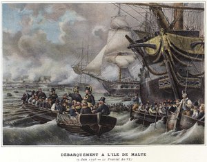 Lądowanie na Malcie przez Napoleona Bonaparte, 9 czerwca autorstwa Unknown artist