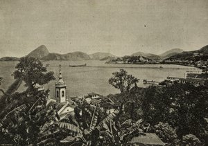 Plaża Lapa, Rio de Janeiro, Brazylia, rycina ze zdjęcia Vittorio Borona z L