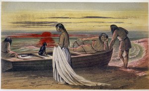 Le Całun „” Uzwojenie arkusza”” – w „” Eksploracja półwyspu Labrador”” Hind, Londyn autorstwa Unknown artist