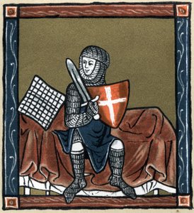 Legendarny arturiański: rycerz Gauvain na magicznym łóżku. W „Historii literatury francuskiej” Hermanna Suchiera autorstwa Unknown artist