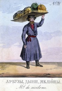 Handlarz roślin strączkowych w Rosji w XIX wieku. autorstwa Unknown artist