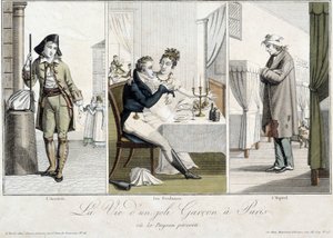 Życie ładnego chłopca w Paryżu lub zboczonego wieśniaka: przyjazd, Fredaine i szpital - Carnavalet. autorstwa Unknown artist