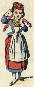 Czerwony Kapturek. Ilustracja do bajki „Czerwony Kapturek” Charlesa Perrault autorstwa Unknown artist
