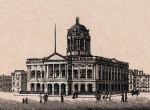 Liverpool, Anglia: widok na ratusz. w „” Świat ilustruje 168 odsłon”” Niedatowany (koniec XIX wieku) autorstwa Unknown artist