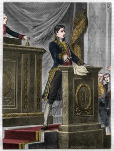 Lucien Bonaparte, polityk francuski, przemawiając w Zgromadzeniu Narodowym o prawie utworzenia Legii Honorowej w Paryżu autorstwa Unknown artist