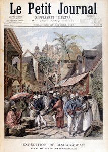 Wyprawa Madagaskar: ulica w Tananarive - w „Le Petite Journal” z 27.11.1895 autorstwa Unknown artist