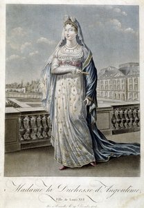Madame księżna Angouleme (Marie Therese lub Madame Royale autorstwa Unknown artist