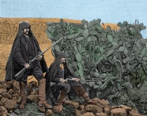 Mafia (Cosa Nostra) na Sycylii: picciotti młodzi członkowie mafii, koniec XIX wieku. autorstwa Unknown artist